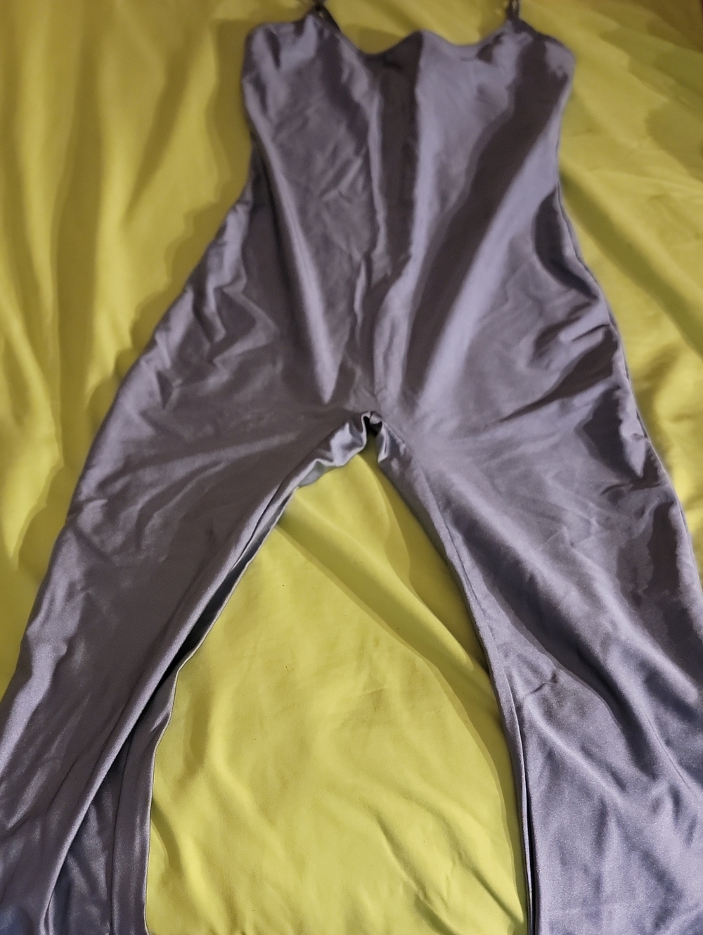 Shiny GREY FASHIONOVA Jumpsuit with Spaghetti Straps